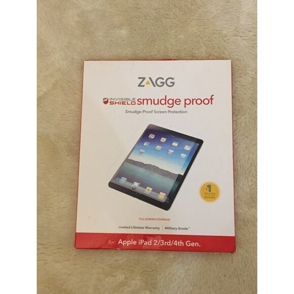 ZAGG Apple iPad 2/3rd/4th Gen Invisible Shield Smudge proof - Picture 1 of 2